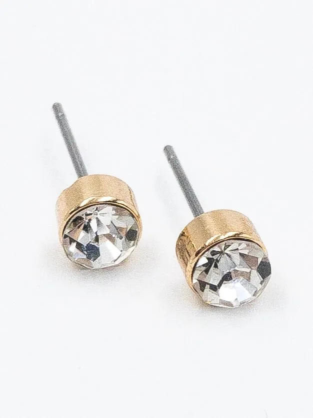 Sadie Crystal Studs- Gold