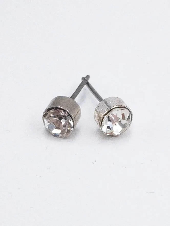 Sadie Crystal Studs- Silver