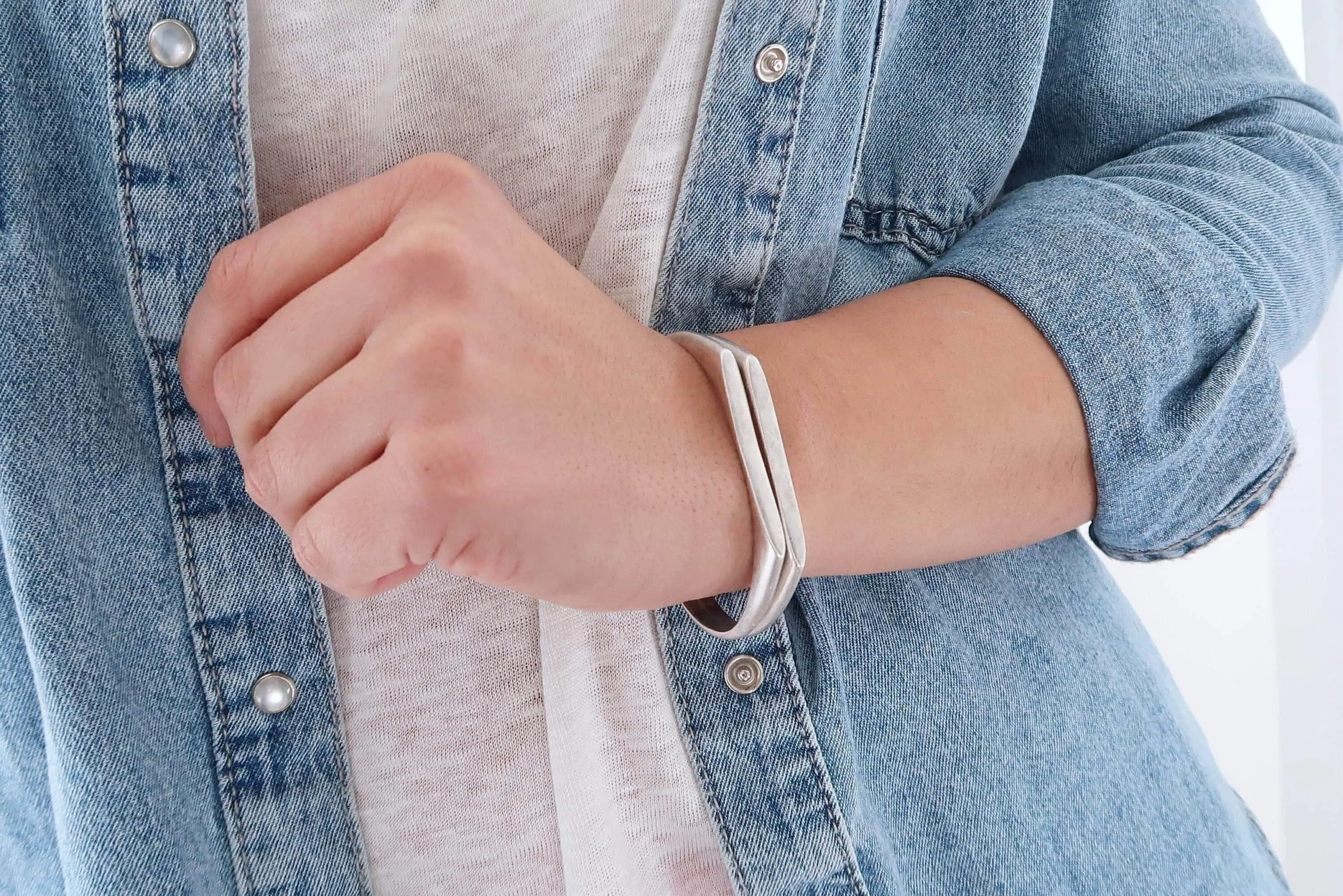 Silver Signet Cuff - Elegant Sterling Silver Cuff Bracelet