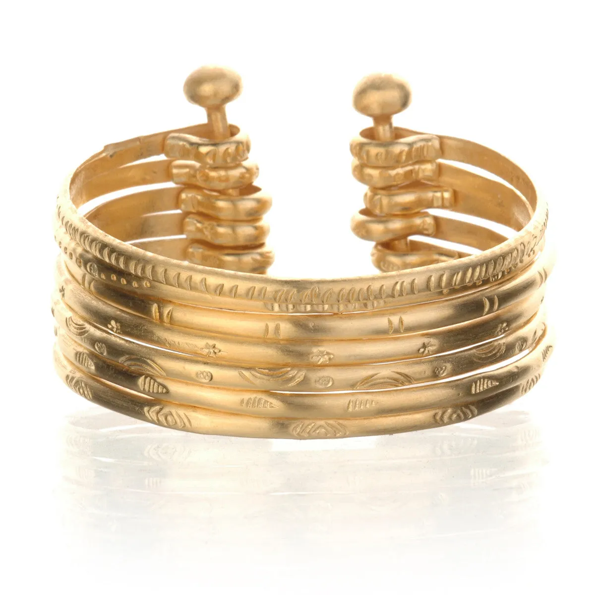 Small Gold Bangle Bracelet Cuff - Something Special