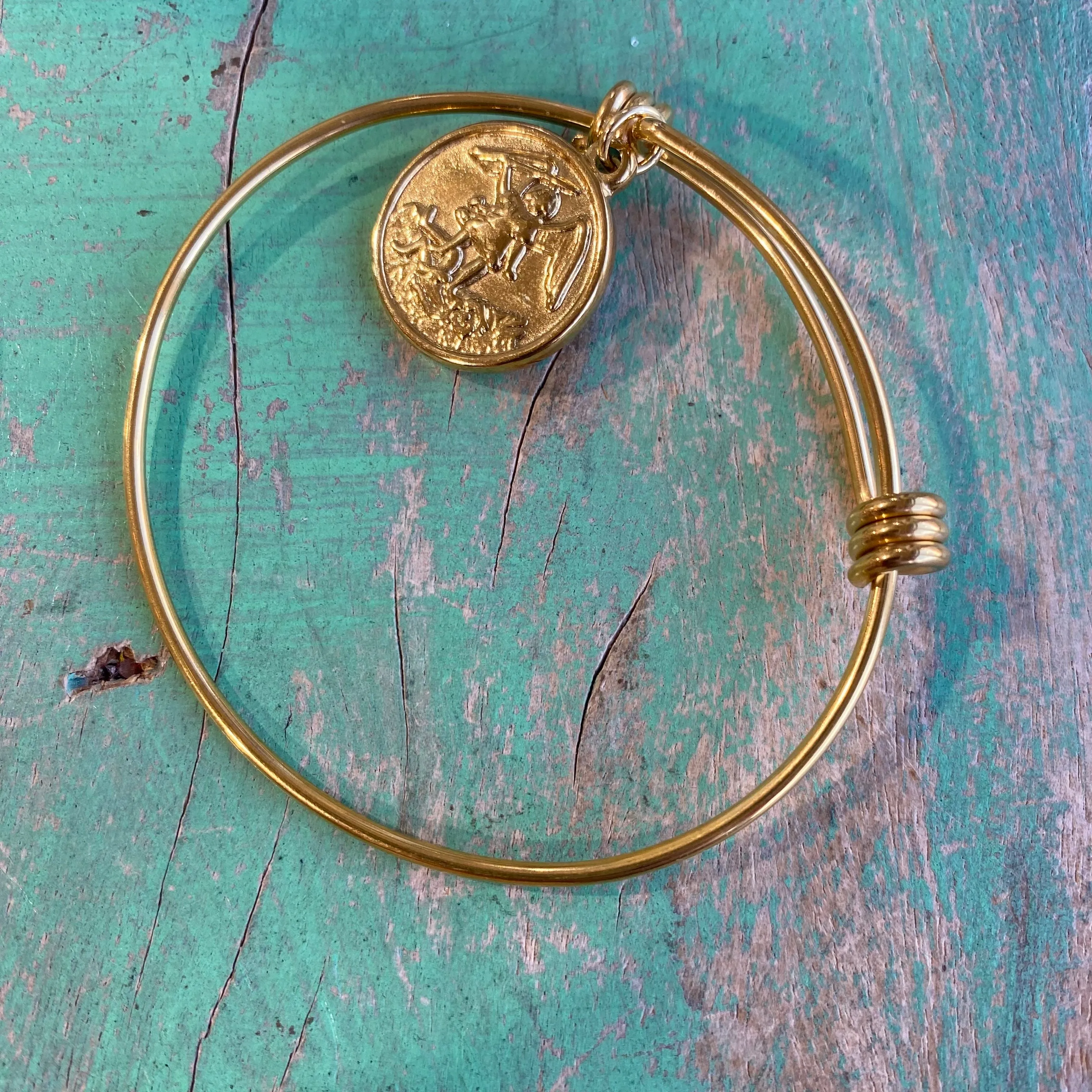 St Michael Stainless Steel Bangle
