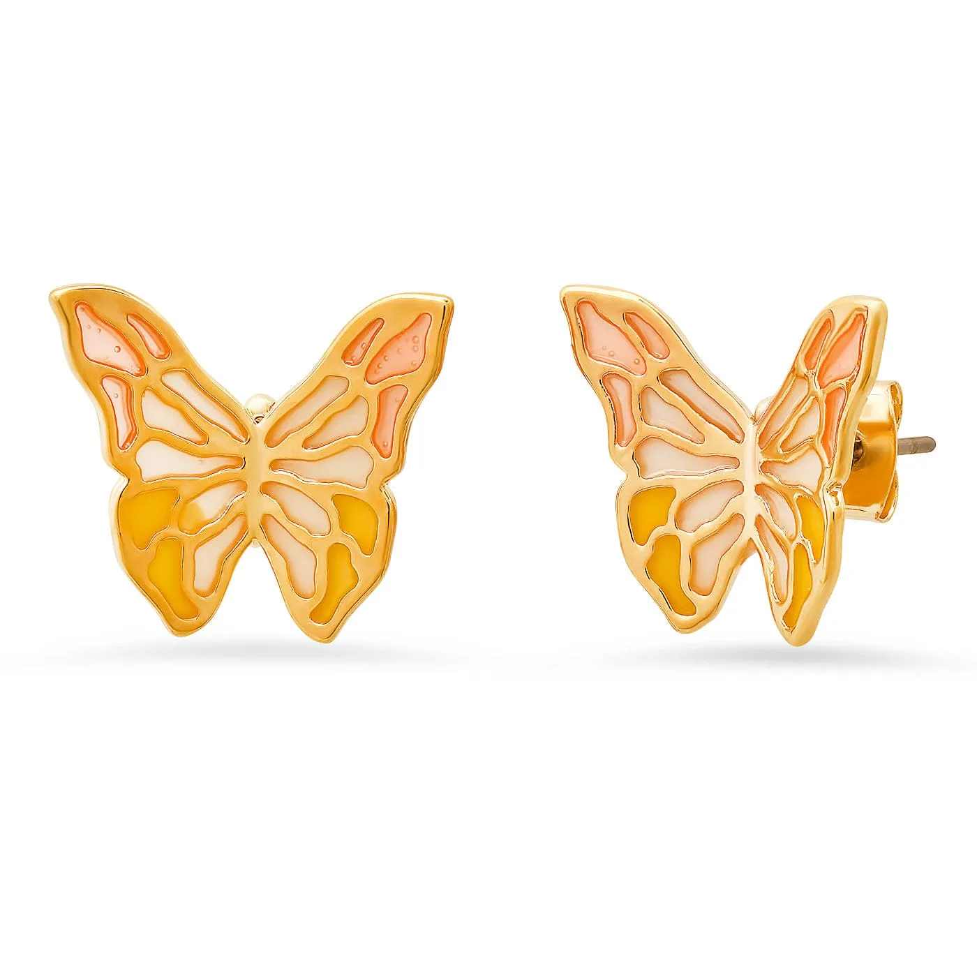 Sunrise Butterfly Enamel Studs