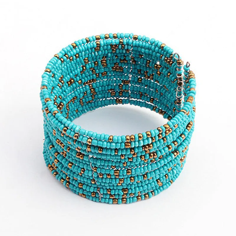 Sunshine Bohemian style colourful beads charm Bracelets Suit For Women gift Evening Dress fashion fine jewelry