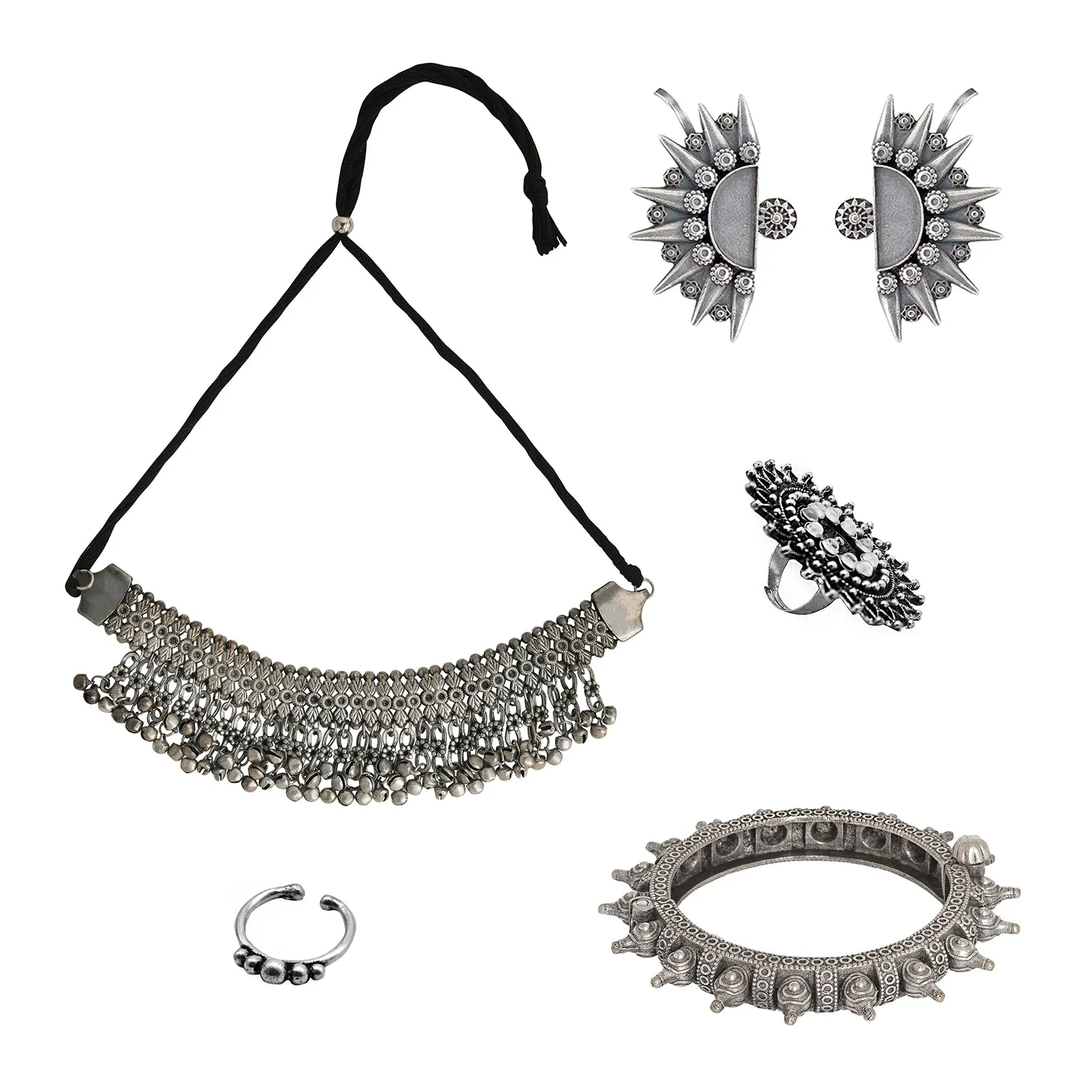 Teejh Avanti Oxidised Silver Jewellery Gift Set