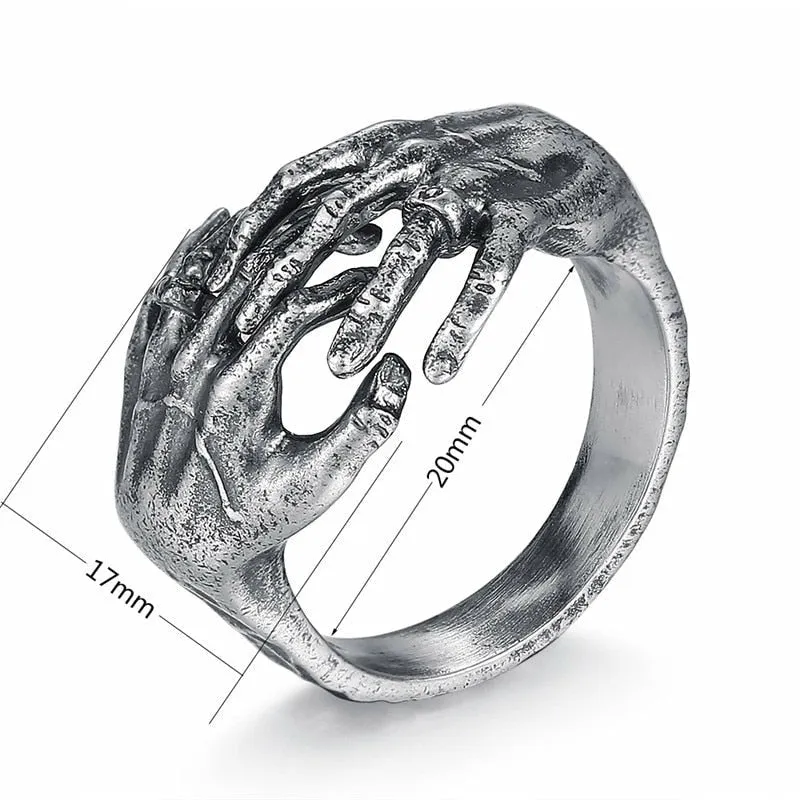 Thai Silver Death Grip Adjustable Size Ring