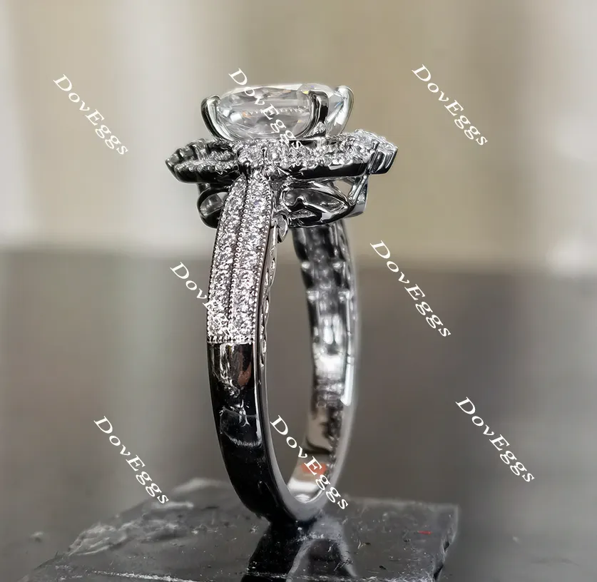 The Isabela half eternity pave ring
