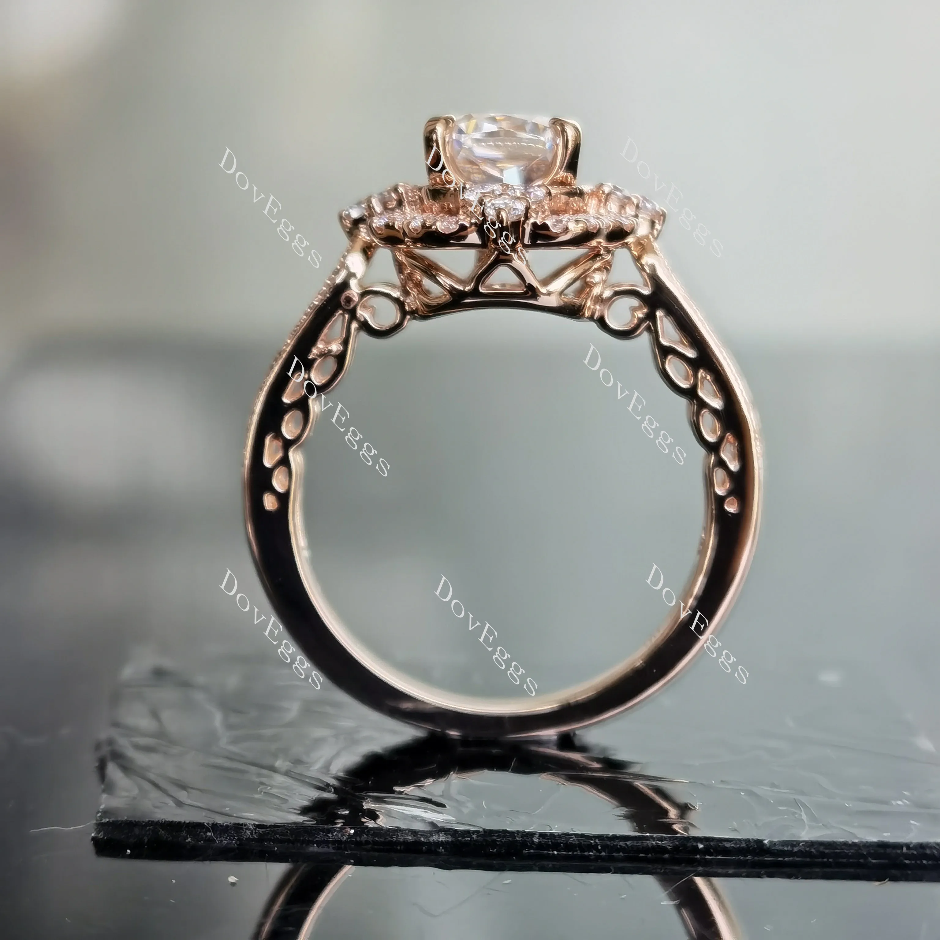 The Isabela half eternity pave ring