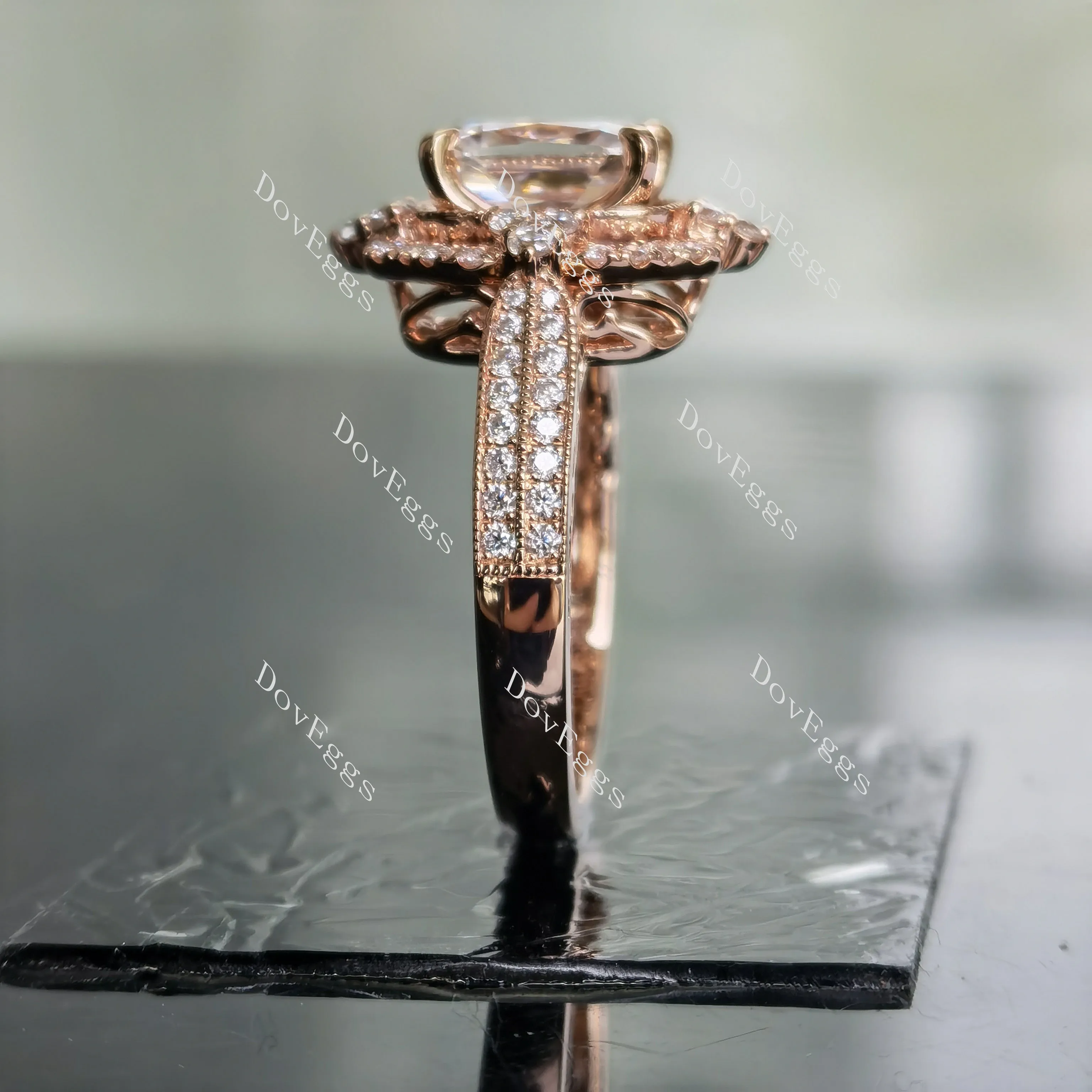 The Isabela half eternity pave ring