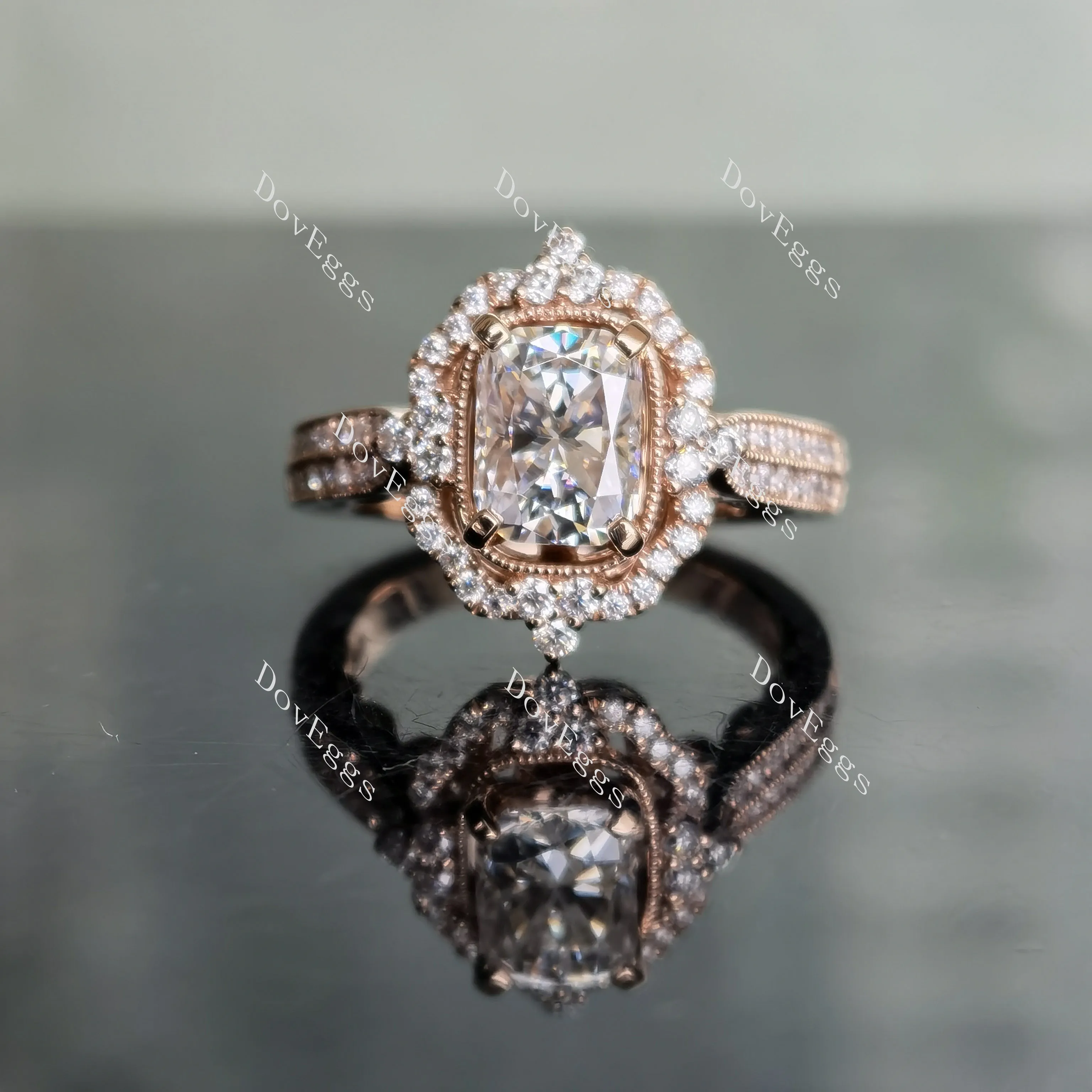 The Isabela half eternity pave ring