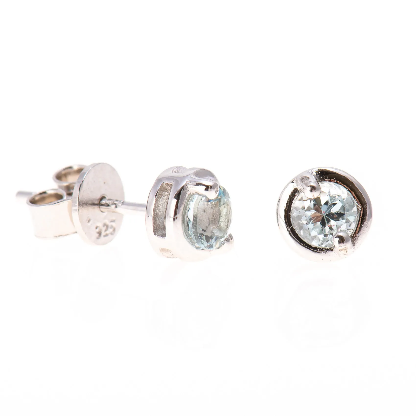 Tiny Aquamarine Studs