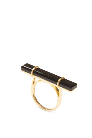Urban Bar Ring with Black Onyx