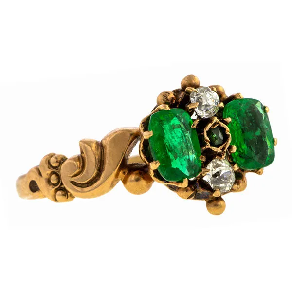 Victorian Emerald & Diamond Ring