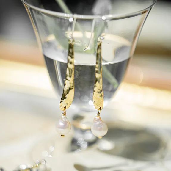 Waxing Poetic Ode to a Pearl Single Drop Earrings