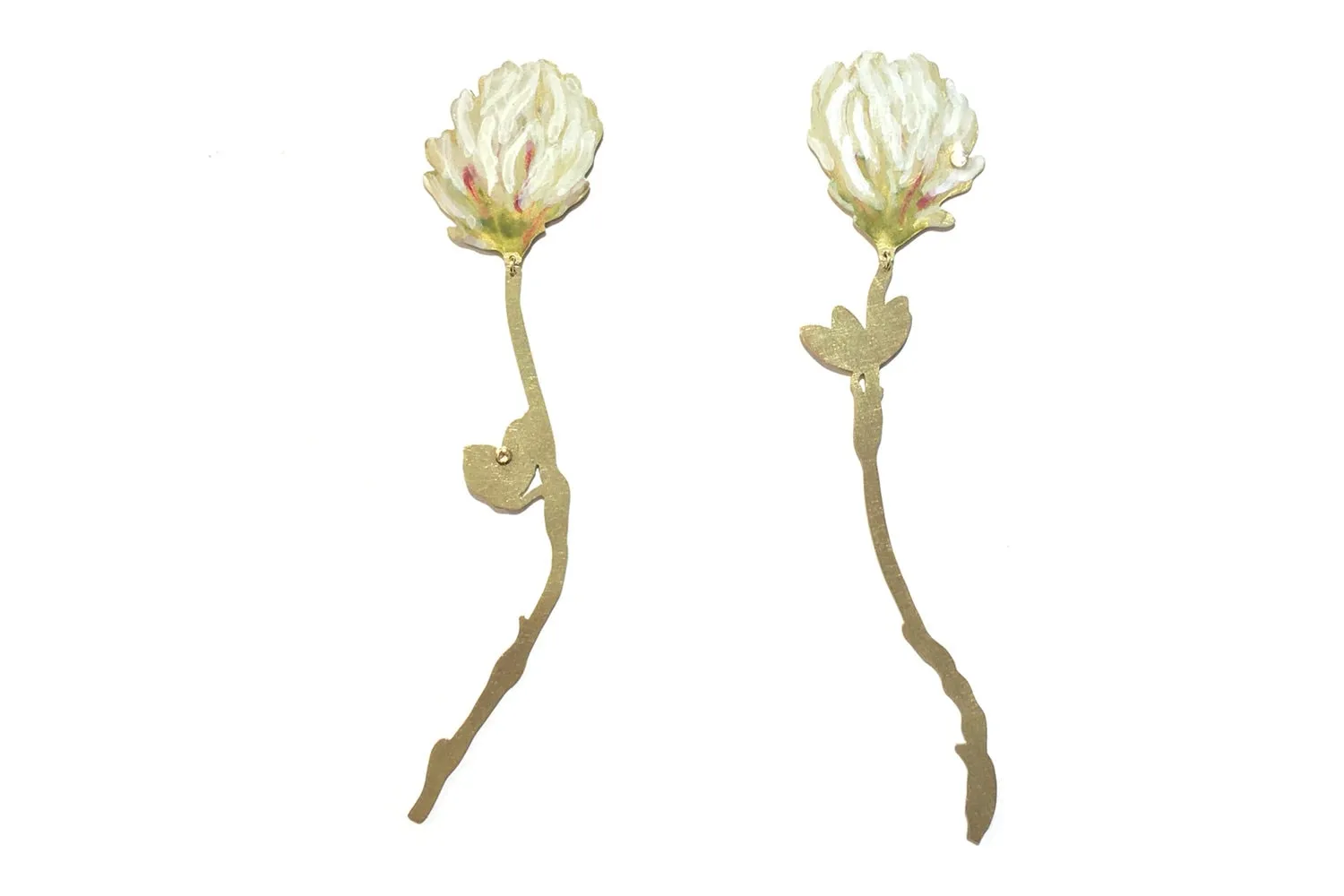 White Clover Drop Earrings