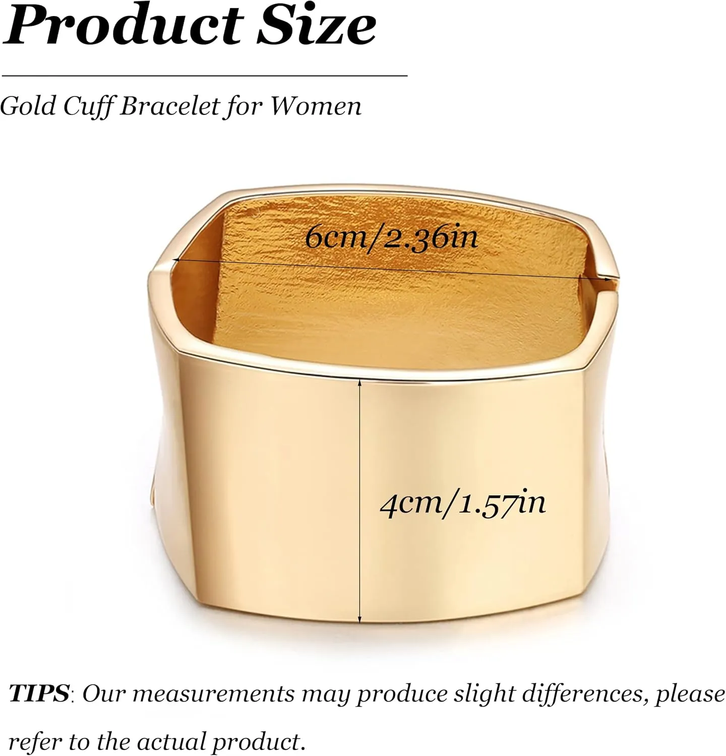 YANCHUN Gold Cuff Bracelets for Women Bangle Bracelet Chunky Gold Bracelet Non Tarnish 14K Gold Bracelets Trendy Jewelry Gifts