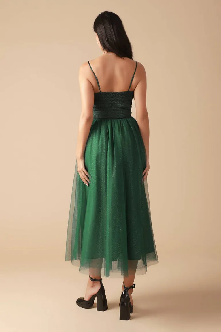 Zelie Emerald Green Tulle Dress