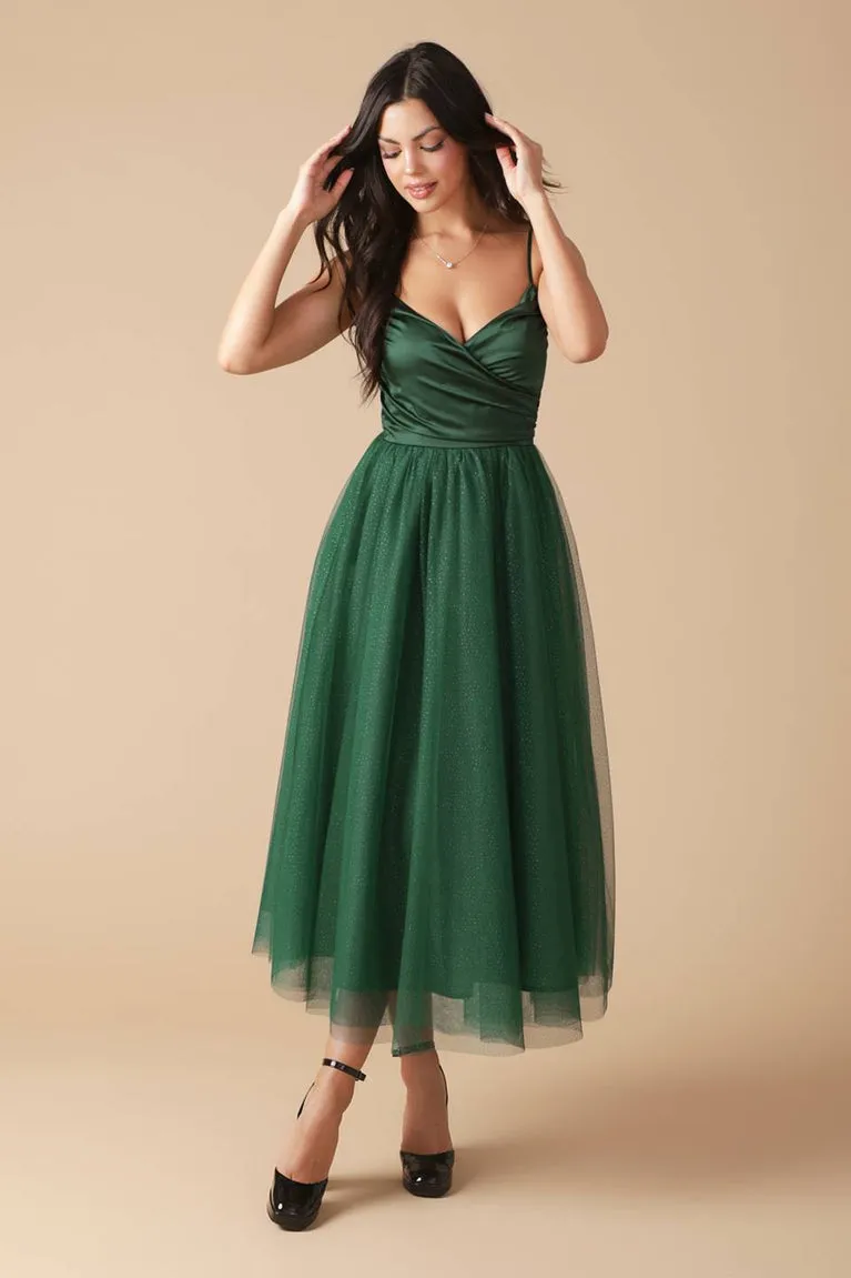 Zelie Emerald Green Tulle Dress