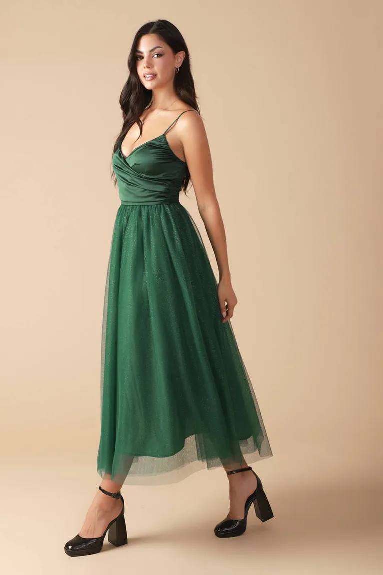 Zelie Emerald Green Tulle Dress